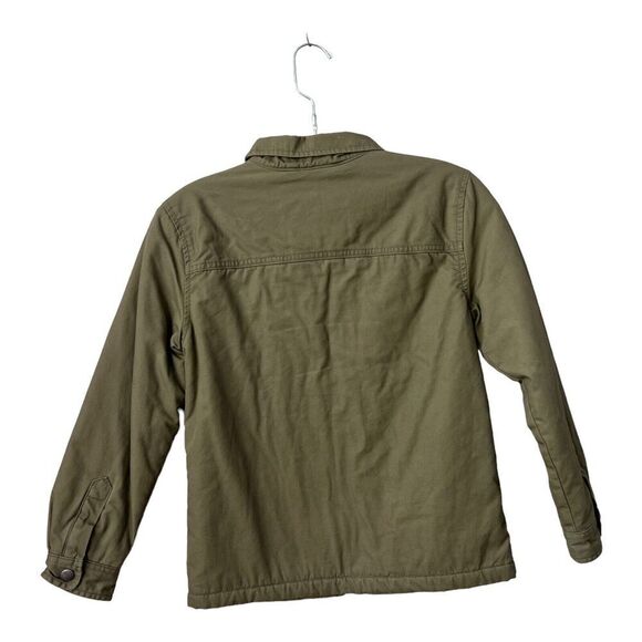 Hanna Andersson Jacket Boys Size 8 Canvas Utility Olive Green Full Zip Youth - Picture 2 of 13
